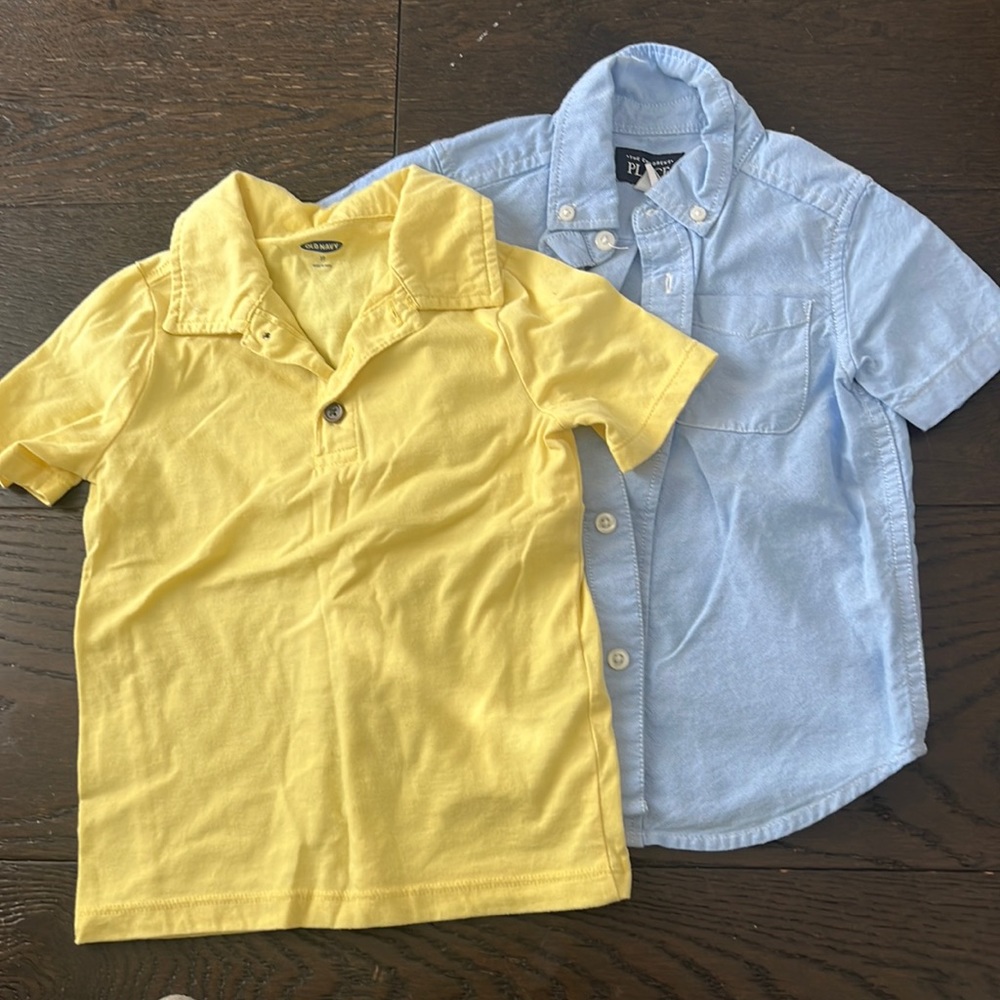 Set of 2 short sleeved collared shirts